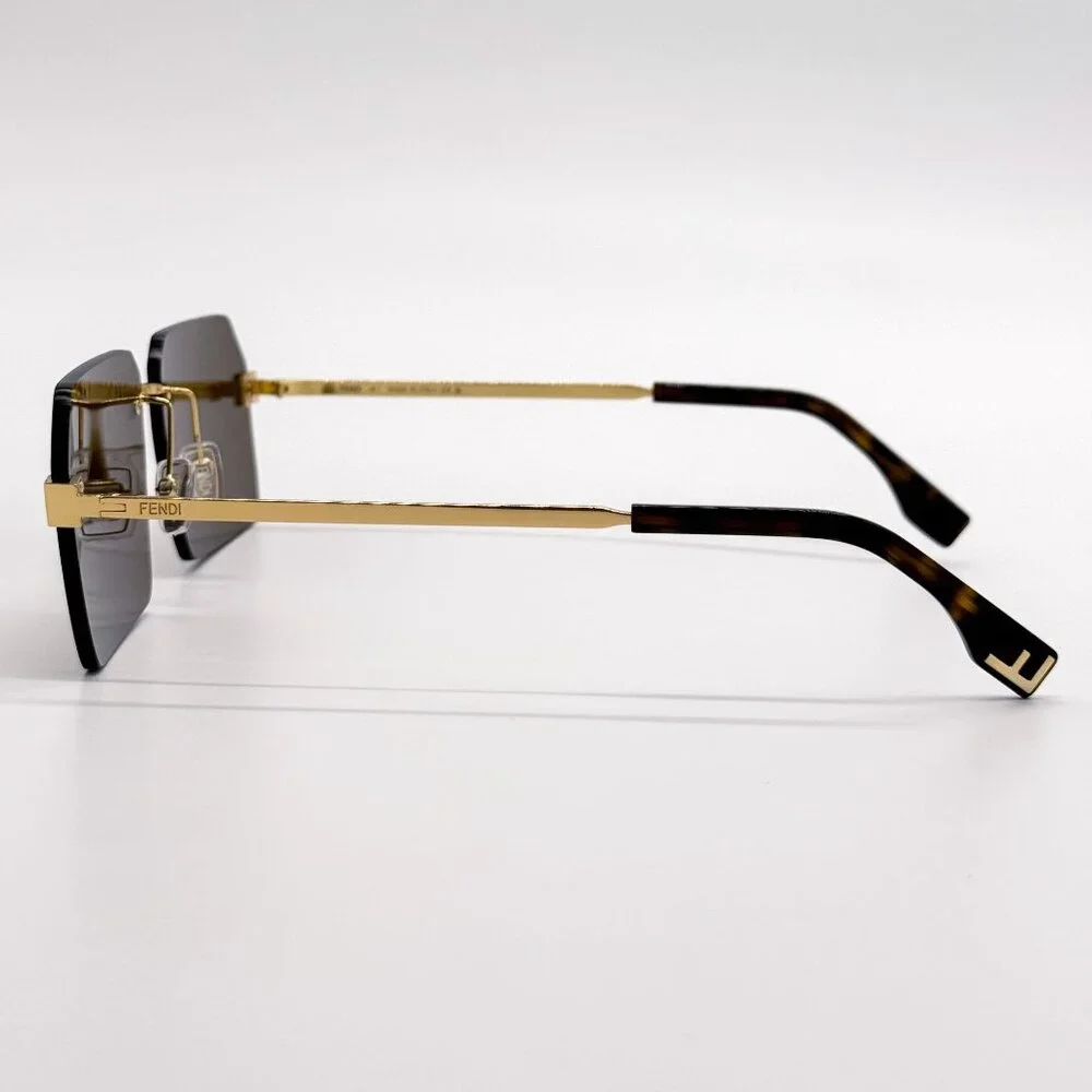 NEW FENDI SUNGLASSES FE40043U 33G GOLD/BROWN MEN EYEWEAR